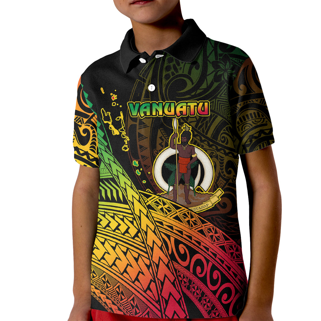 Polynesian Pride Vanuatu Kid Polo Shirt Proud To Be A Ni-Van LT14 Kid Black - Polynesian Pride