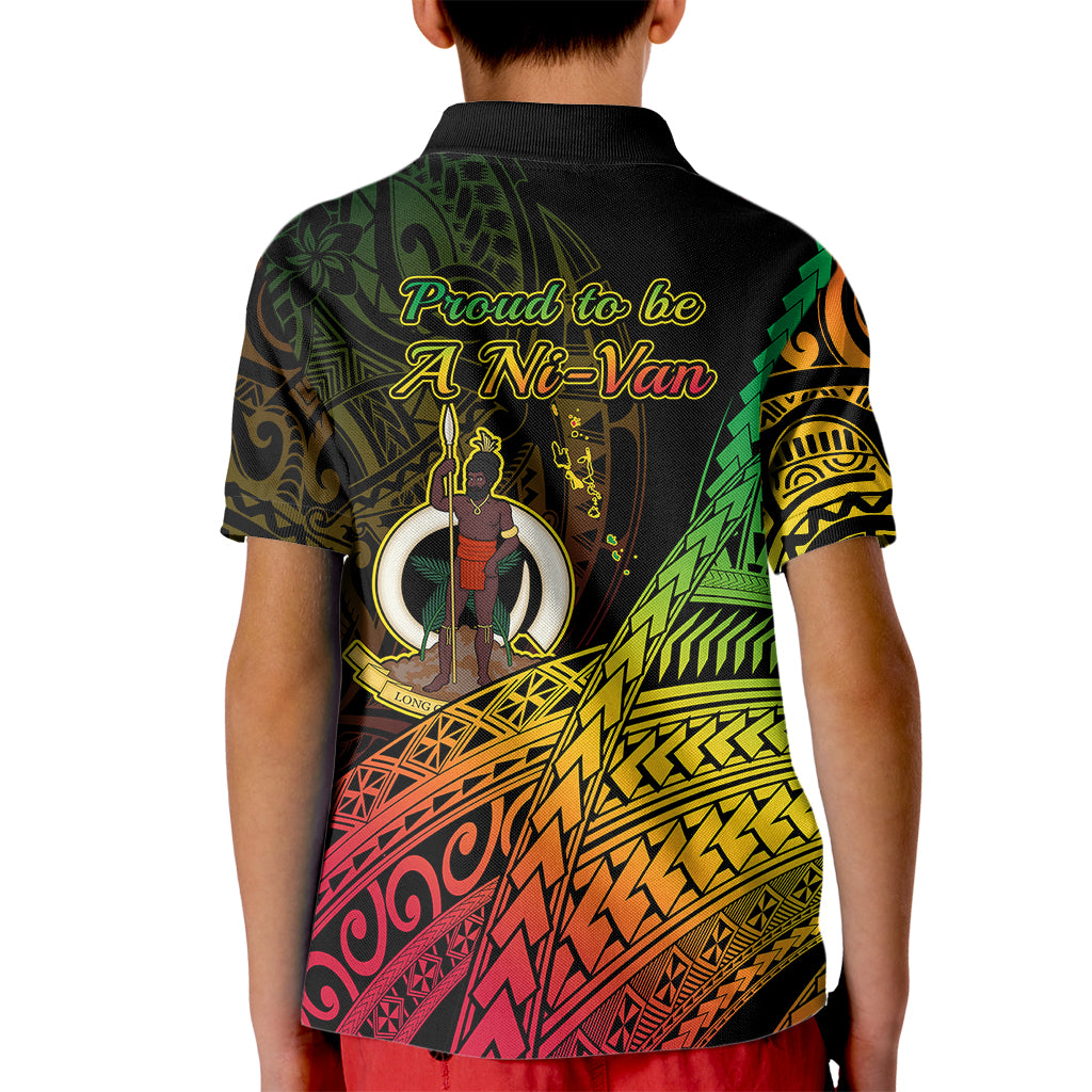 Polynesian Pride Vanuatu Kid Polo Shirt Proud To Be A Ni-Van LT14 - Polynesian Pride