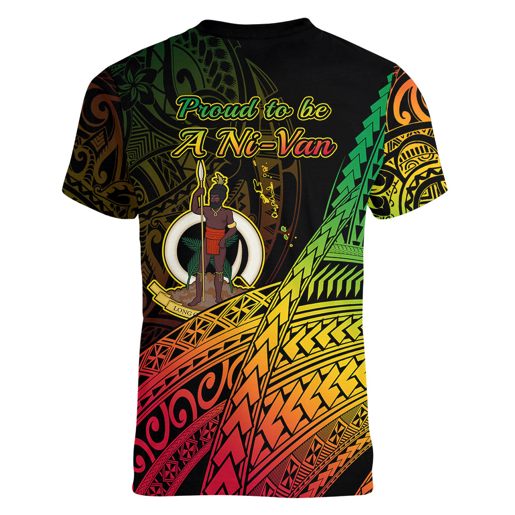 Polynesian Pride Vanuatu Women V Neck T Shirt Proud To Be A Ni-Van LT14 - Polynesian Pride