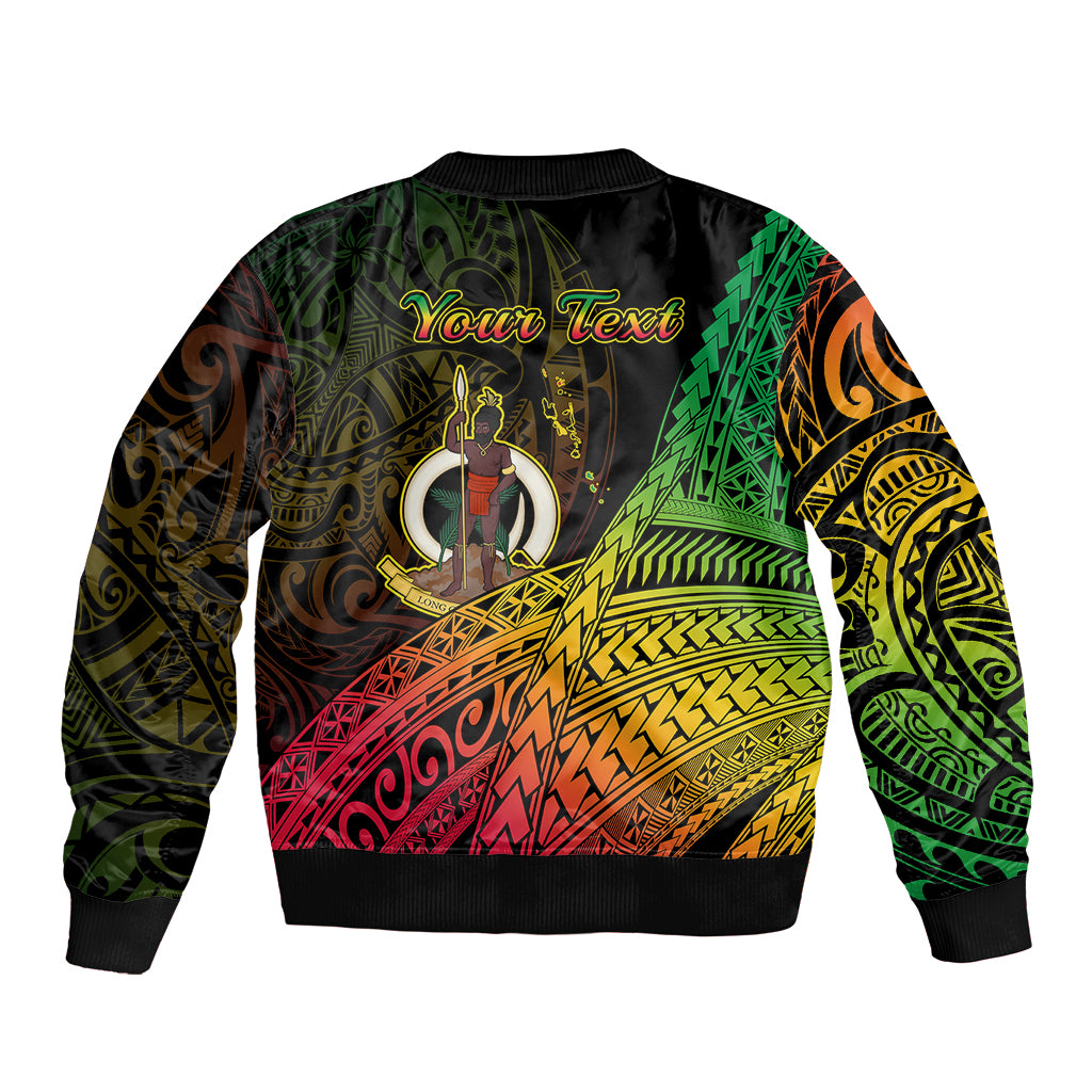 Personalised Vanuatu Bomber Jacket Proud To Be A Ni-Van LT14 - Polynesian Pride