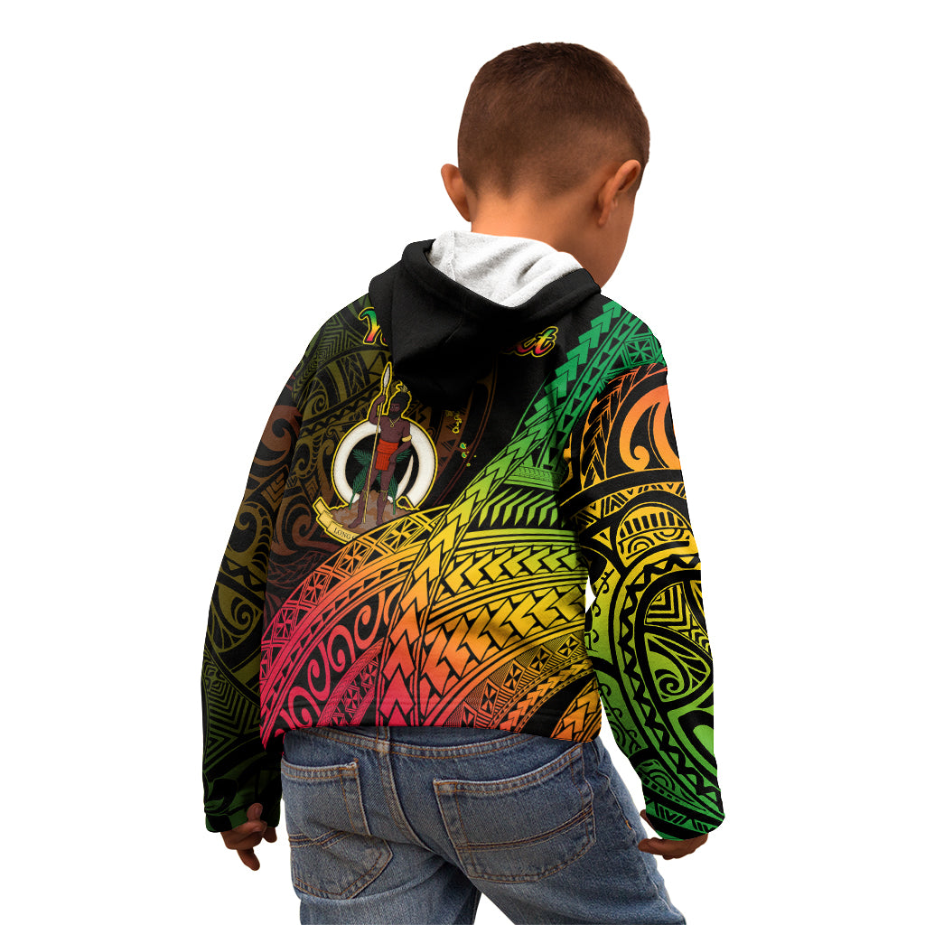 Personalised Vanuatu Kid Hoodie Proud To Be A Ni-Van LT14 - Polynesian Pride