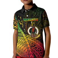 Personalised Vanuatu Kid Polo Shirt Proud To Be A Ni-Van LT14 Kid Black - Polynesian Pride