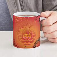 French Polynesia Manta Ray Tattoo Ceramic Mug Tahiti Hahalua Tiare Maori Gradient Style LT14 - Polynesian Pride