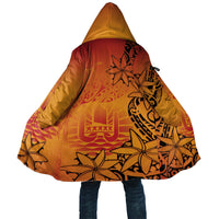 French Polynesia Manta Ray Tattoo Cloak Tahiti Hahalua Tiare Maori Gradient Style LT14 Unisex Orange - Polynesian Pride