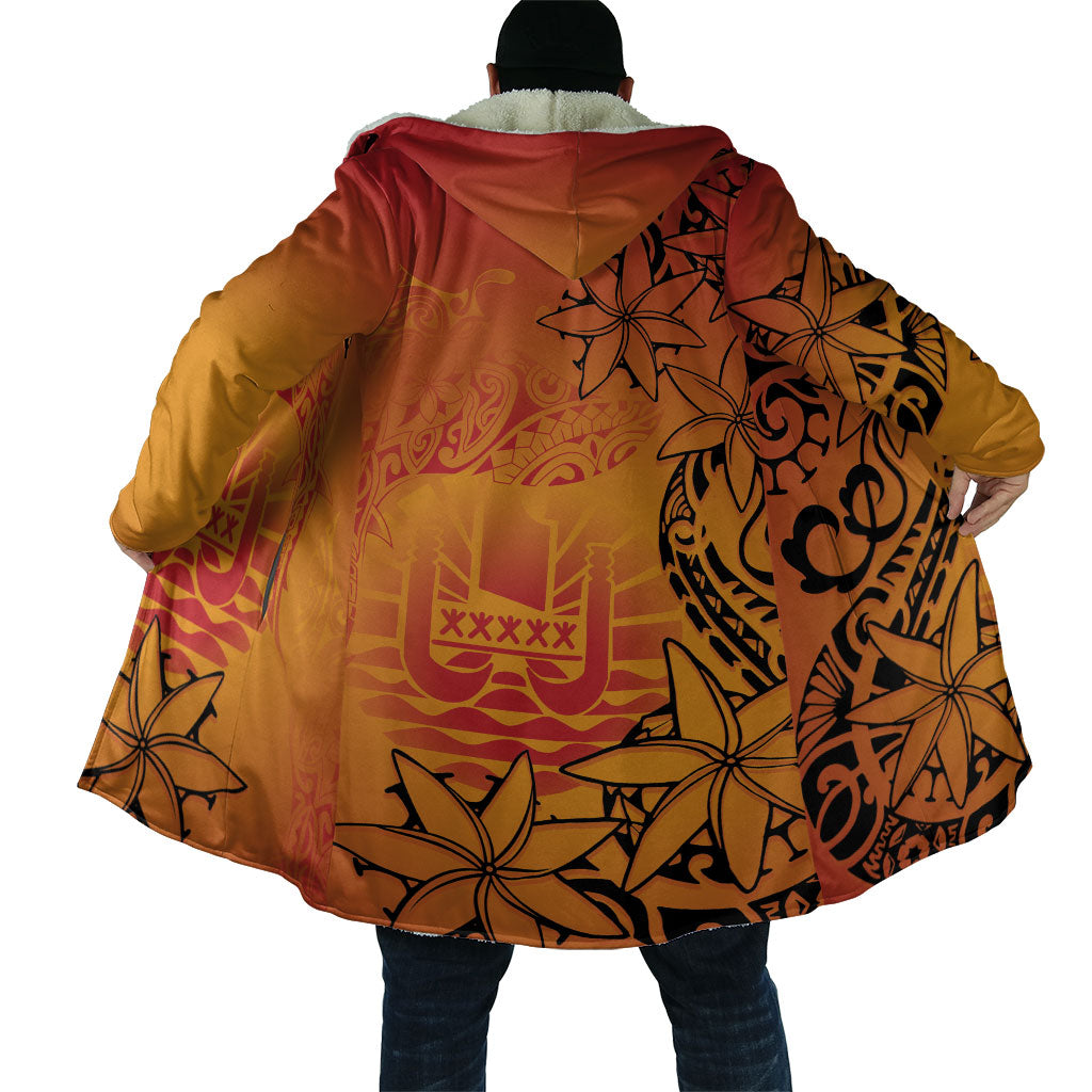 French Polynesia Manta Ray Tattoo Cloak Tahiti Hahalua Tiare Maori Gradient Style LT14 - Polynesian Pride