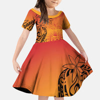 French Polynesia Manta Ray Tattoo Family Matching Mermaid Dress and Hawaiian Shirt Tahiti Hahalua Tiare Maori Gradient Style