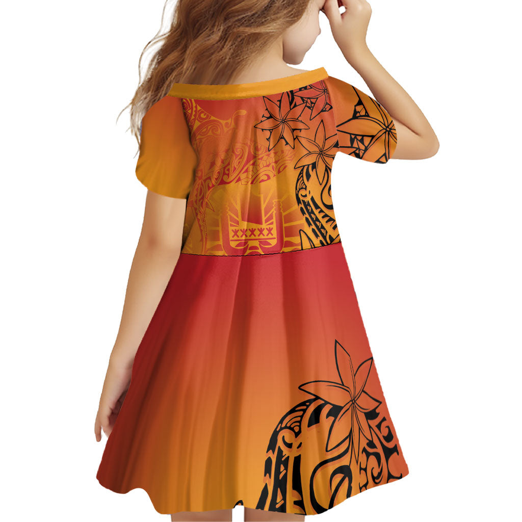French Polynesia Manta Ray Tattoo Family Matching Mermaid Dress and Hawaiian Shirt Tahiti Hahalua Tiare Maori Gradient Style