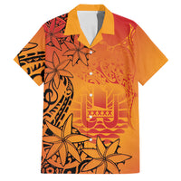 French Polynesia Manta Ray Tattoo Family Matching Mermaid Dress and Hawaiian Shirt Tahiti Hahalua Tiare Maori Gradient Style