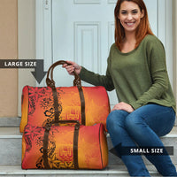French Polynesia Manta Ray Tattoo Travel Bag Tahiti Hahalua Tiare Maori Gradient Style LT14 - Polynesian Pride