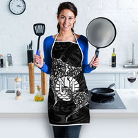 French Polynesia Manta Ray Tattoo Apron Tahiti Hahalua Turtle Shark Black Color LT14 - Polynesian Pride
