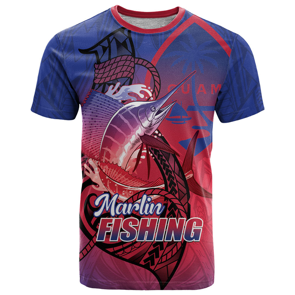 Guam Blue Marlin Fishing T Shirt Guahan Fish Hook Tattoo