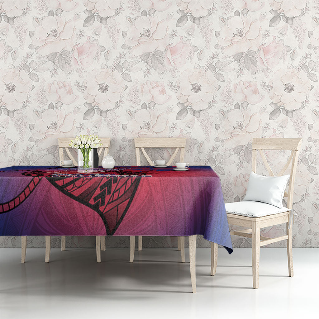 Guam Blue Marlin Fishing Tablecloth Guahan Fish Hook Tattoo