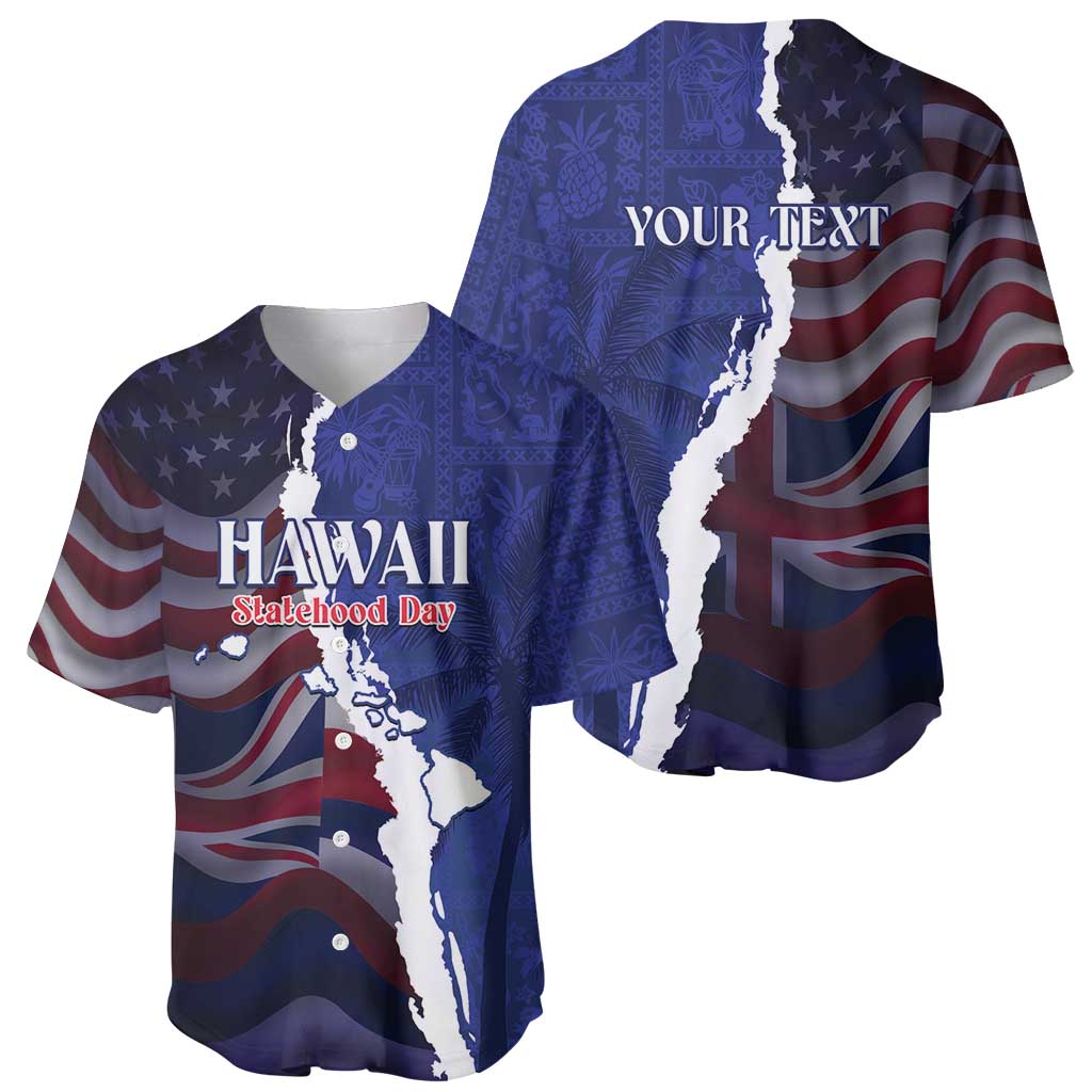 Personalized Hawaii Statehood Day Baseball Jersey 66th Anniversary - Polynesian Pride