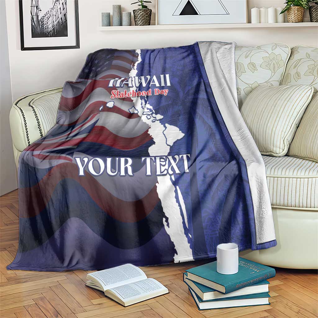 Personalized Hawaii Statehood Day Blanket 66th Anniversary - Polynesian Pride