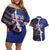 Personalized Hawaii Statehood Day Couples Matching Off Shoulder Short Dress and Hawaiian Shirt 66th Anniversary - Polynesian Pride