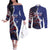 Personalized Hawaii Statehood Day Couples Matching Off The Shoulder Long Sleeve Dress and Long Sleeve Button Shirt 66th Anniversary - Polynesian Pride