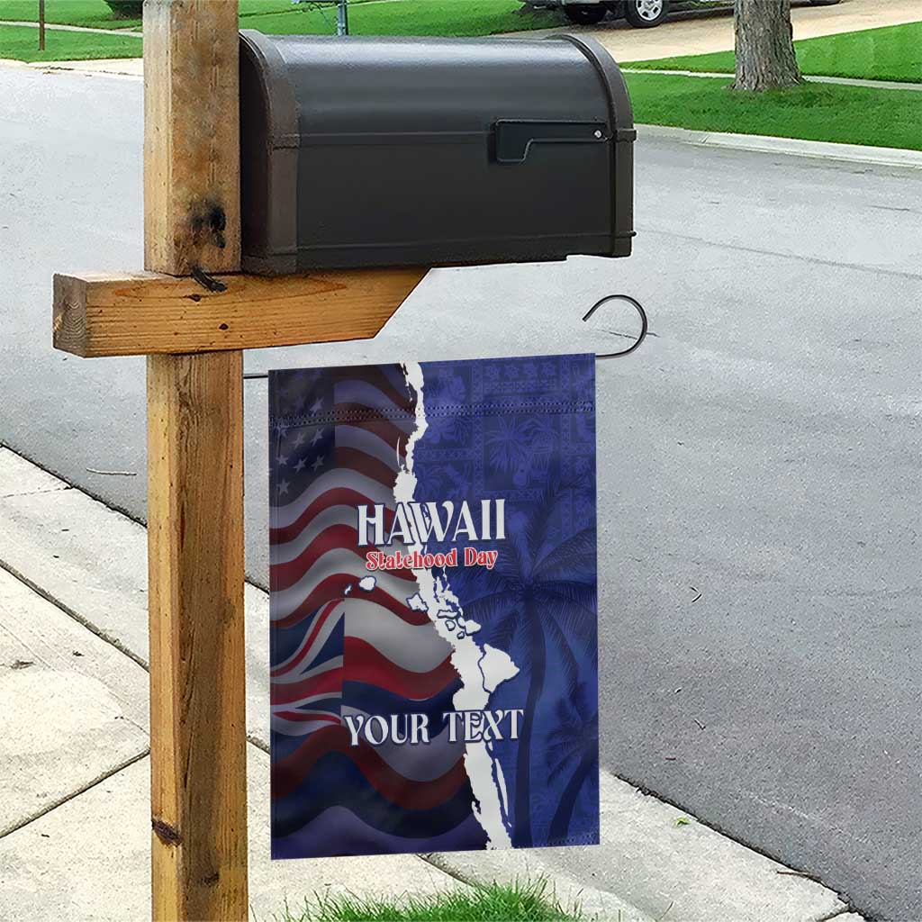 Personalized Hawaii Statehood Day Garden Flag 66th Anniversary - Polynesian Pride