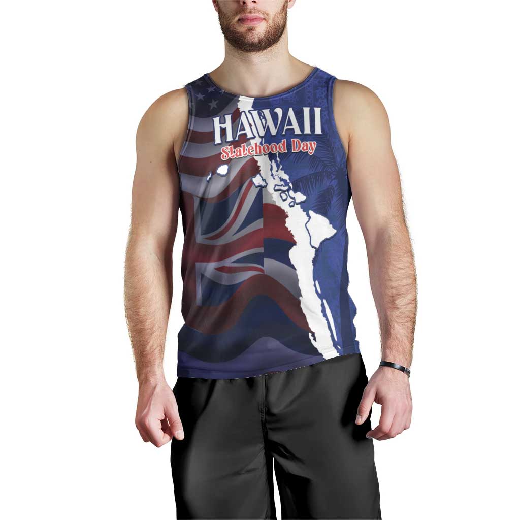 Personalized Hawaii Statehood Day Men Tank Top 66th Anniversary - Polynesian Pride