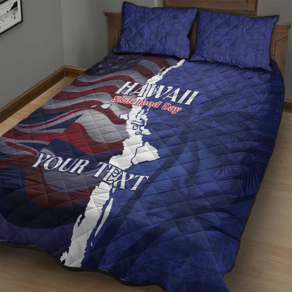 Personalized Hawaii Statehood Day Quilt Bed Set 66th Anniversary - Polynesian Pride