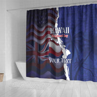 Personalized Hawaii Statehood Day Shower Curtain 66th Anniversary - Polynesian Pride