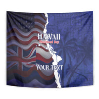 Personalized Hawaii Statehood Day Tapestry 66th Anniversary - Polynesian Pride