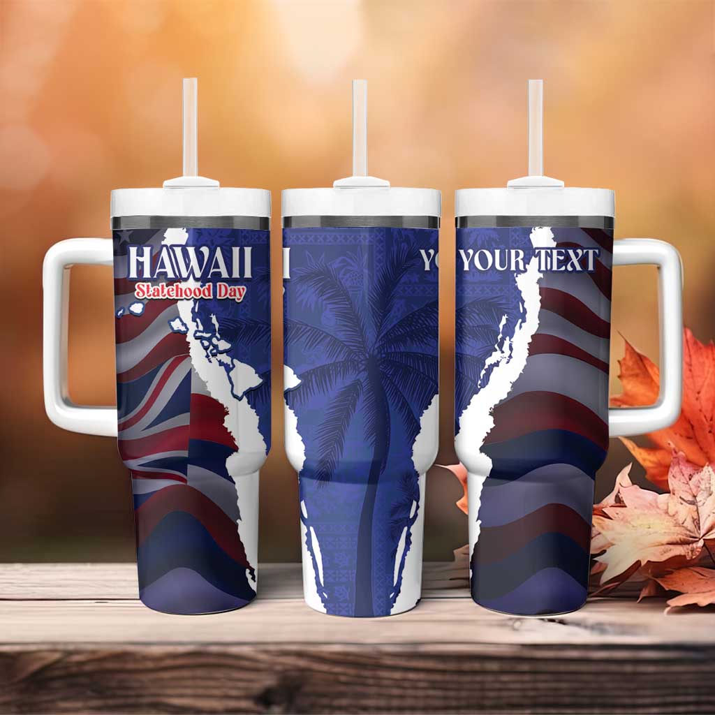 Personalized Hawaii Statehood Day Tumbler With Handle 66th Anniversary - Polynesian Pride