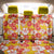 Yellow Hawaii Hibiscus Back Car Seat Cover Tropical Flowers Seamless Pattern - Polynesian Pride