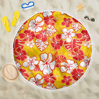 Yellow Hawaii Hibiscus Beach Blanket Tropical Flowers Seamless Pattern - Polynesian Pride