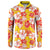Yellow Hawaii Hibiscus Button Sweatshirt Tropical Flowers Seamless Pattern - Polynesian Pride