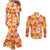 Yellow Hawaii Hibiscus Couples Matching Mermaid Dress and Long Sleeve Button Shirt Tropical Flowers Seamless Pattern - Polynesian Pride