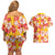 Yellow Hawaii Hibiscus Couples Matching Off Shoulder Short Dress and Hawaiian Shirt Tropical Flowers Seamless Pattern - Polynesian Pride