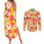 Yellow Hawaii Hibiscus Couples Matching Summer Maxi Dress and Long Sleeve Button Shirt Tropical Flowers Seamless Pattern - Polynesian Pride