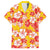 Yellow Hawaii Hibiscus Family Matching Off Shoulder Short Dress and Hawaiian Shirt Tropical Flowers Seamless Pattern - Polynesian Pride