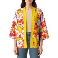 Yellow Hawaii Hibiscus Kimono Tropical Flowers Seamless Pattern - Polynesian Pride