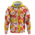 Yellow Hawaii Hibiscus Zip Hoodie Tropical Flowers Seamless Pattern - Polynesian Pride