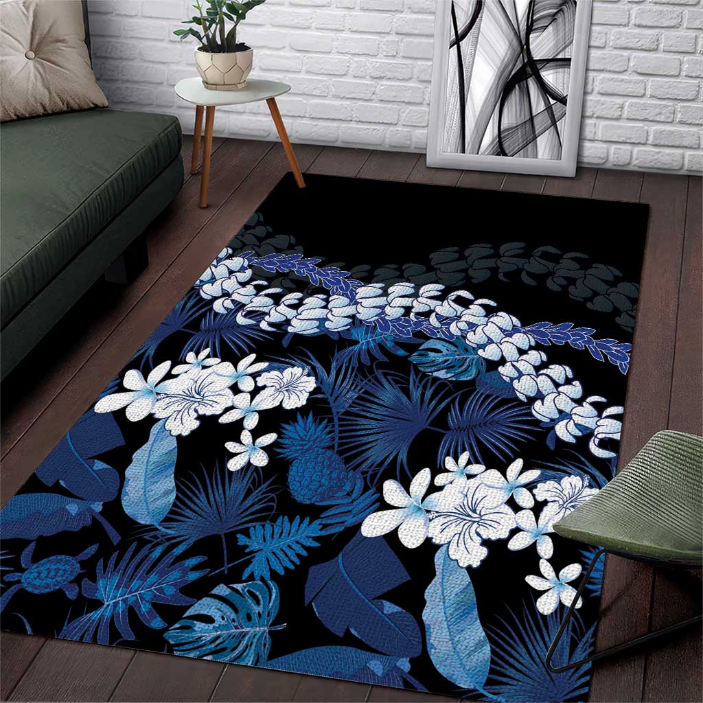 Polu Aloha Hawaii Lei Area Rug Tropical Flowers Elegant Vibe - Polynesian Pride