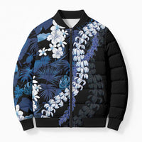 Polu Aloha Hawaii Lei Bomber Puffer Jacket Tropical Flowers Elegant Vibe - Polynesian Pride