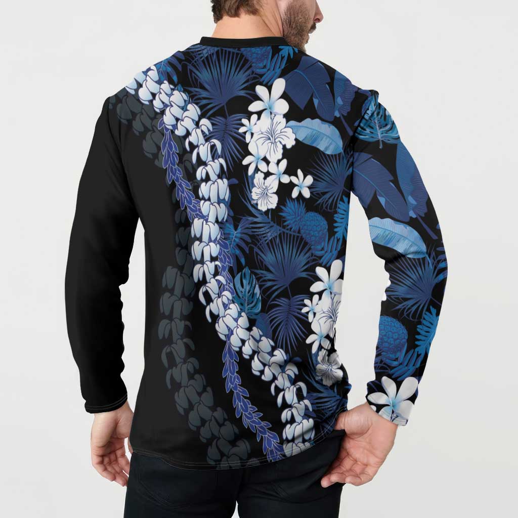 Polu Aloha Hawaii Lei Button Sweatshirt Tropical Flowers Elegant Vibe - Polynesian Pride