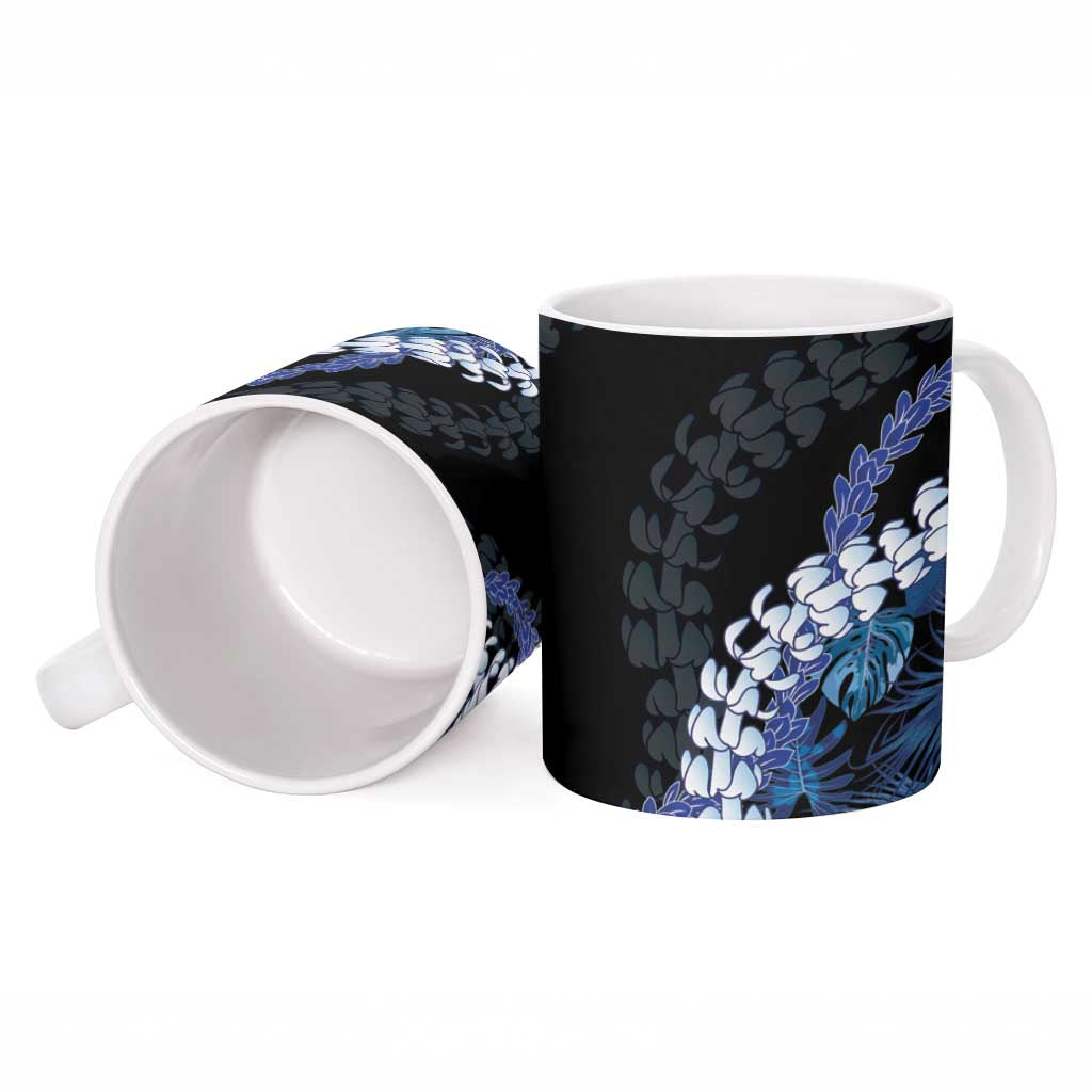 Polu Aloha Hawaii Lei Ceramic Mug Tropical Flowers Elegant Vibe - Polynesian Pride