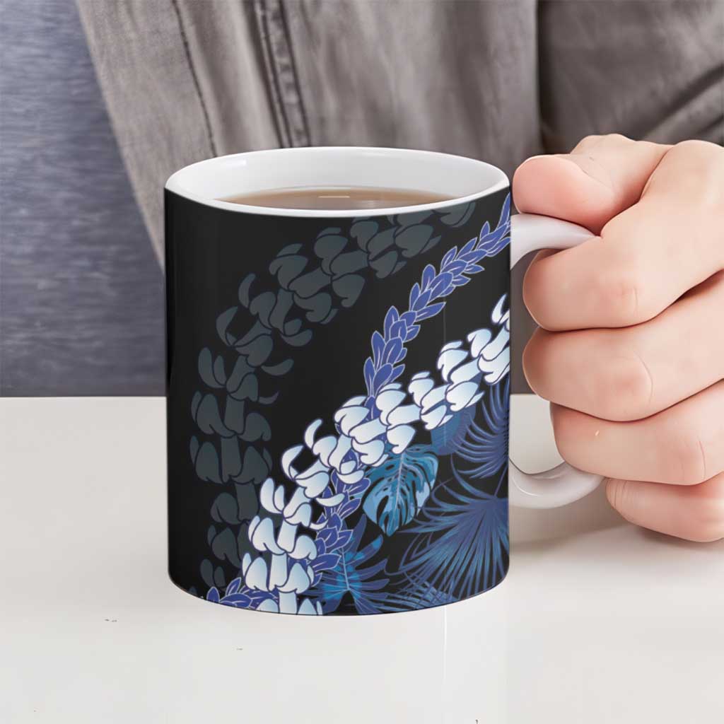 Polu Aloha Hawaii Lei Ceramic Mug Tropical Flowers Elegant Vibe - Polynesian Pride