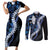 Polu Aloha Hawaii Lei Couples Matching Short Sleeve Bodycon Dress and Long Sleeve Button Shirt Tropical Flowers Elegant Vibe - Polynesian Pride