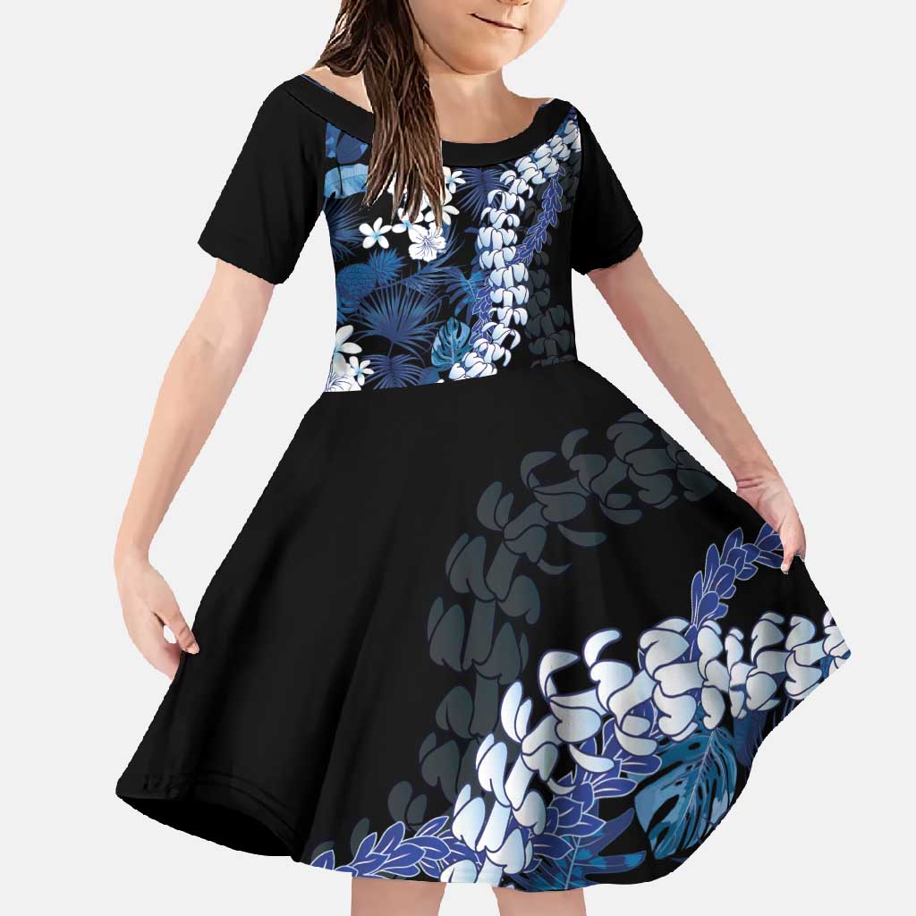 Polu Aloha Hawaii Lei Family Matching Off Shoulder Maxi Dress and Hawaiian Shirt Tropical Flowers Elegant Vibe - Polynesian Pride