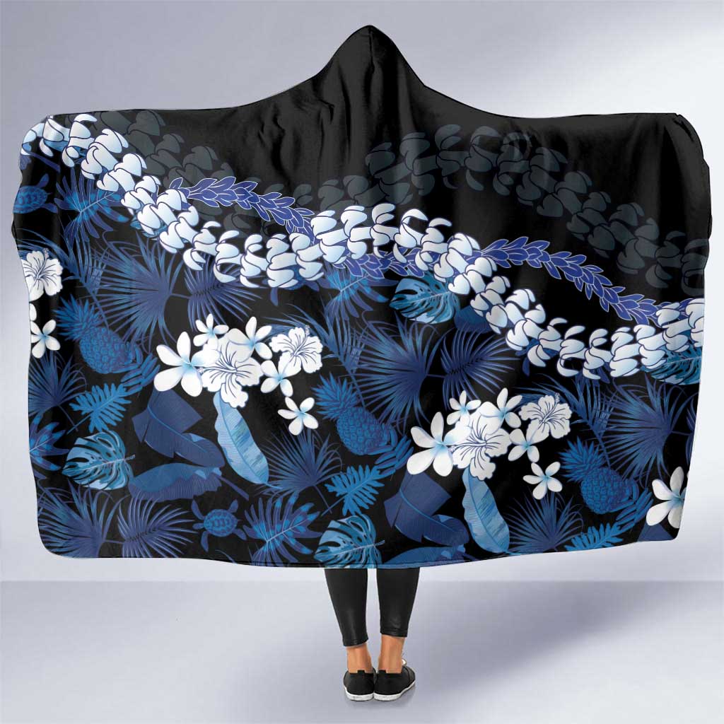 Polu Aloha Hawaii Lei Hooded Blanket Tropical Flowers Elegant Vibe - Polynesian Pride