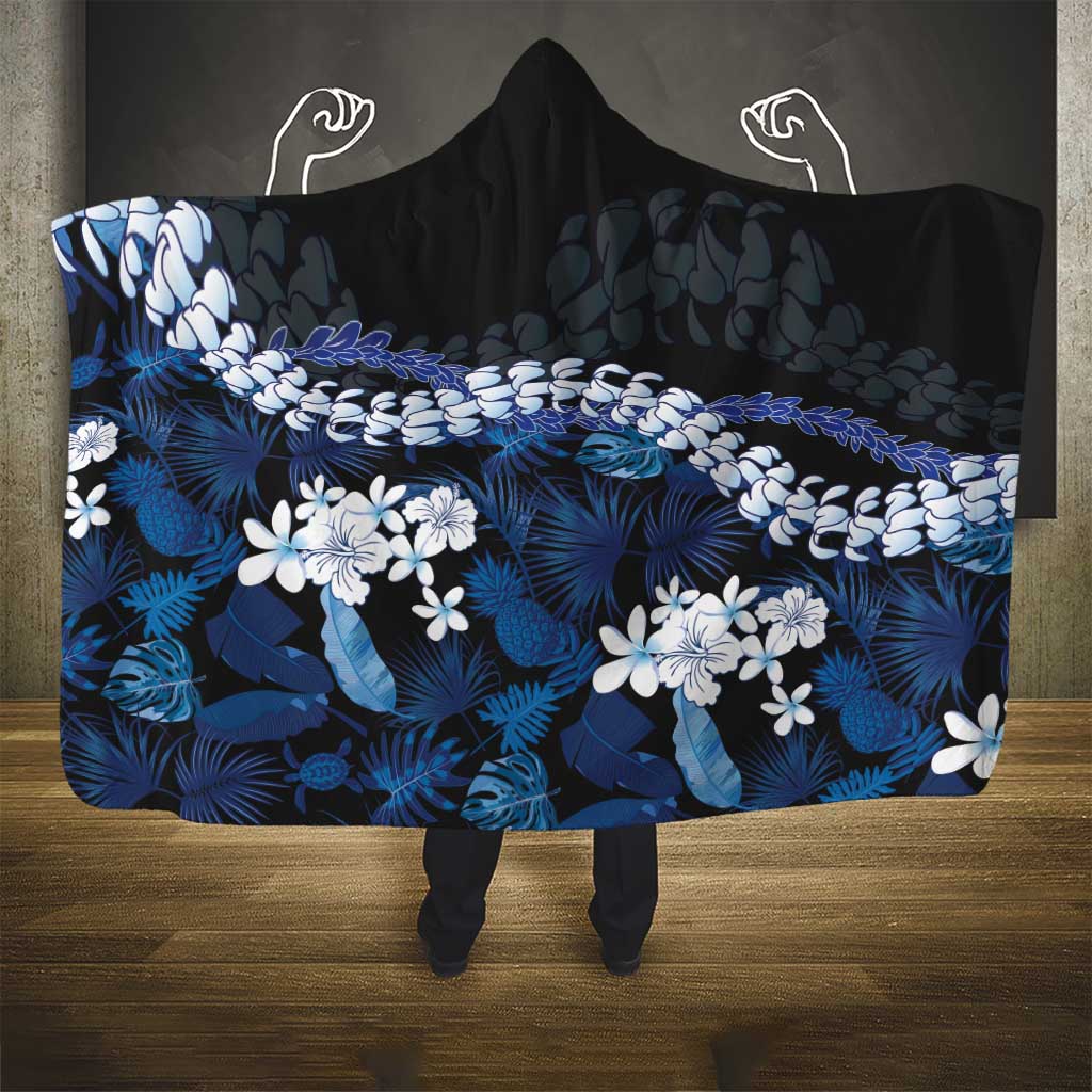 Polu Aloha Hawaii Lei Hooded Blanket Tropical Flowers Elegant Vibe - Polynesian Pride