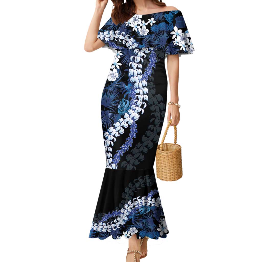 Polu Aloha Hawaii Lei Mermaid Dress Tropical Flowers Elegant Vibe - Polynesian Pride