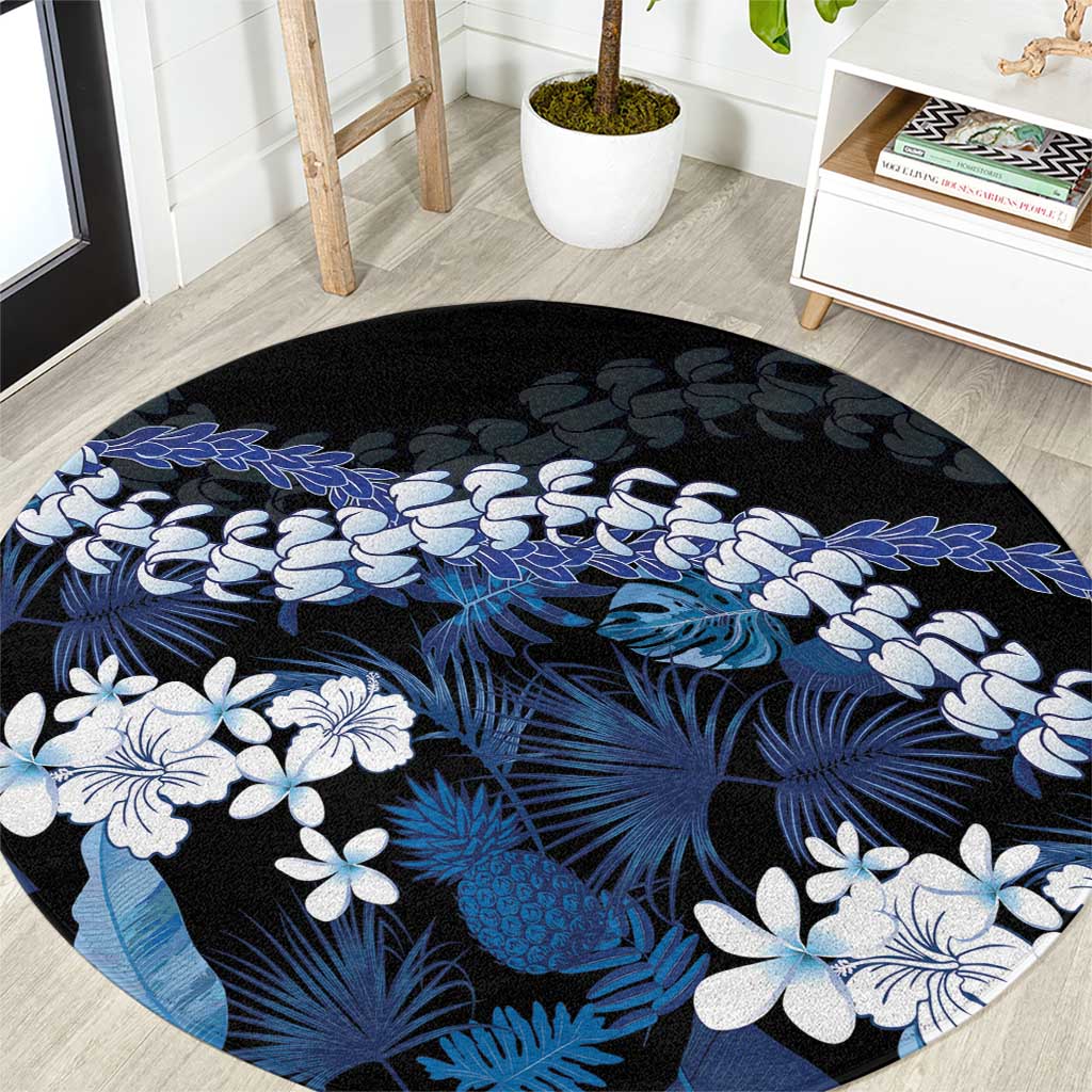 Polu Aloha Hawaii Lei Round Carpet Tropical Flowers Elegant Vibe - Polynesian Pride