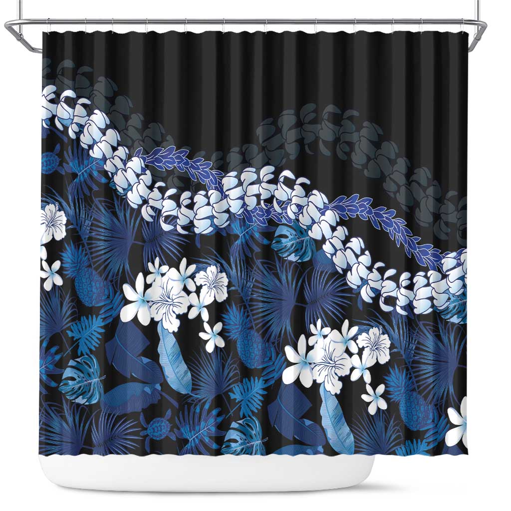 Polu Aloha Hawaii Lei Shower Curtain Tropical Flowers Elegant Vibe - Polynesian Pride