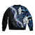 Polu Aloha Hawaii Lei Sleeve Zip Bomber Jacket Tropical Flowers Elegant Vibe - Polynesian Pride