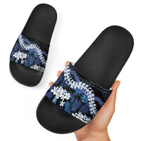 Polu Aloha Hawaii Lei Slide Sandals Tropical Flowers Elegant Vibe - Polynesian Pride
