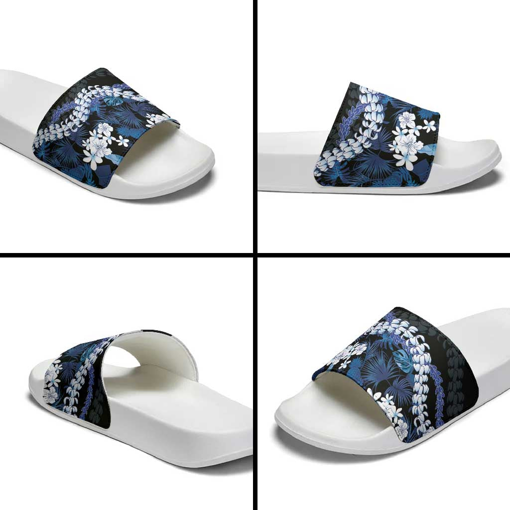Polu Aloha Hawaii Lei Slide Sandals Tropical Flowers Elegant Vibe - Polynesian Pride